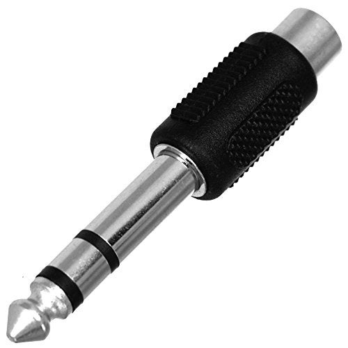 CESS 6.35mm 1/4 Inch Stereo TRS Male Plug to RCA Female Jack Silver Adapter Connectors - 6.35mm Stereo Male to RCA Female (4 Pack) - Image 5