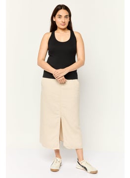 ESPRIT Women Scoop Neck Sleeveless Ribbed Tank Top, Black  - Image 2