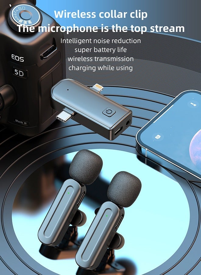 general Wireless Lavalier Microphones, 3-in-1 Universal Receiver for Android iPhone iPad laptop & Camera for Video Recording, Vlog - Image 5