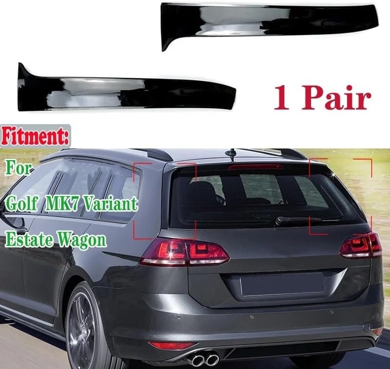 Yurefax Gloss Black Rear Spoiler Trim for Golf MK7 - Image 5