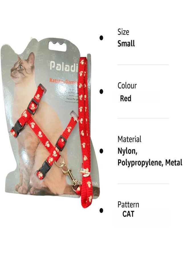 BohoBark Pet Cat Harness Print Personalization Custom Logo Adjustable Reflective Breathable Mesh Dog Cat Vest Harness Red Colour - Image 3