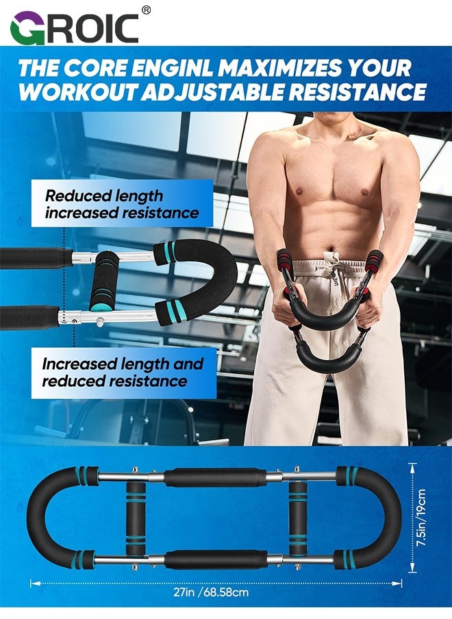 GROIC Twister Arm Trainer, PowerTwist Arm Trainer, Adjustable Forearm Strengthener, Arm Exercise Equipment, Chest Trainer,Chest Workout Equipment, Portable Spring Resistance for Home Workout Equipment  - Image 5