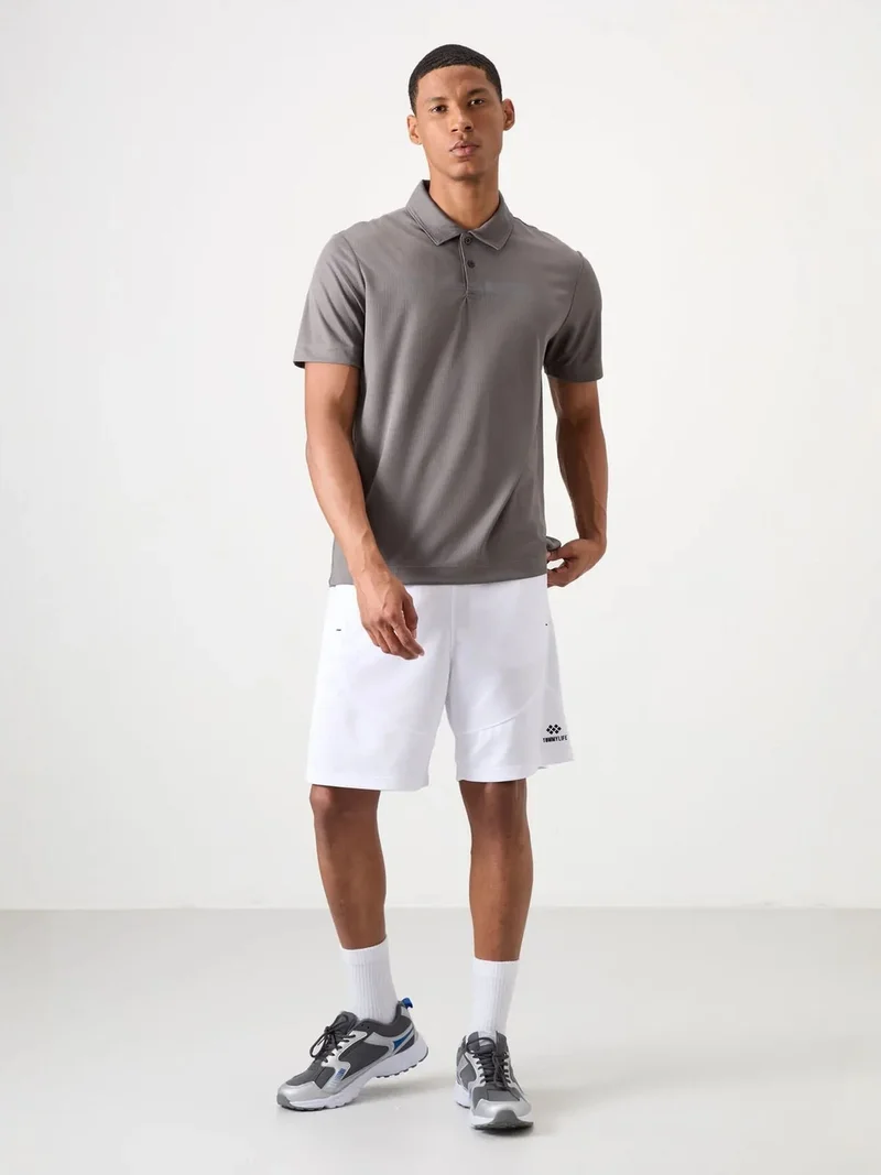 تومي لايف TOMMY Men's Polo Collar Button T-Shirt