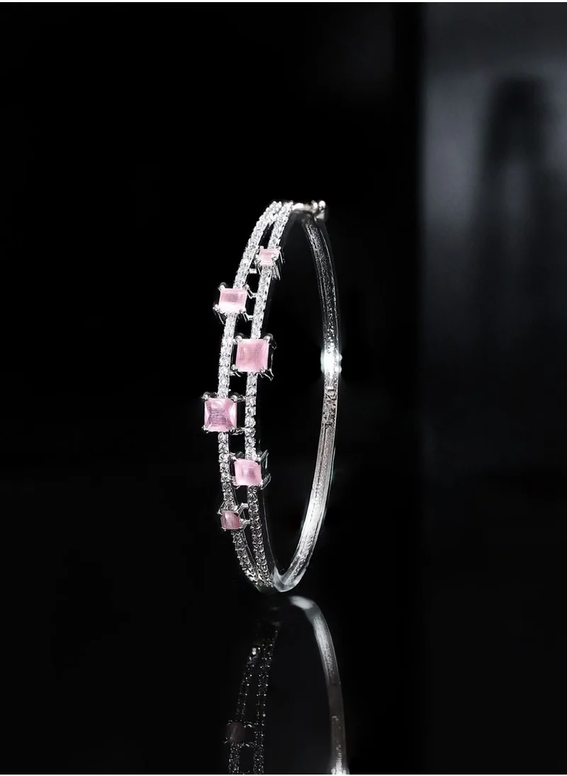 Priyaasi Plated American Diamond Cuff Bracelet