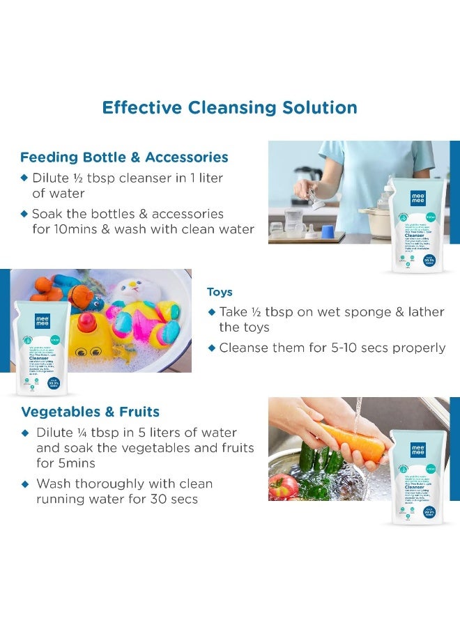 mee mee Baby Accessories And Vegetable Liquid Cleanser, 500 ml - Image 4