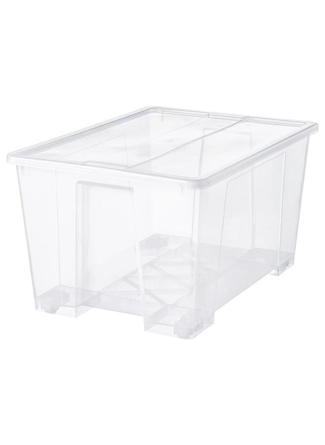 Generic Box with lid, transparent, 79x57x43 cm/130 l  - Image 1