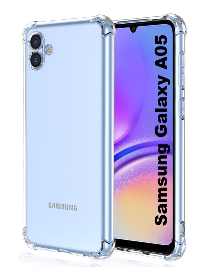 Shockproof Transparent Case Compatible with Samsung Galaxy A05 King Kong Transparent Shockproof Ultra Protective 4 Corners - Clear  - Image 1