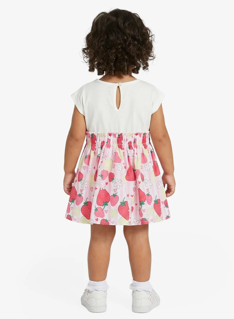 GUESS Infant Printed Short Sleeve Mini Dress With Panties