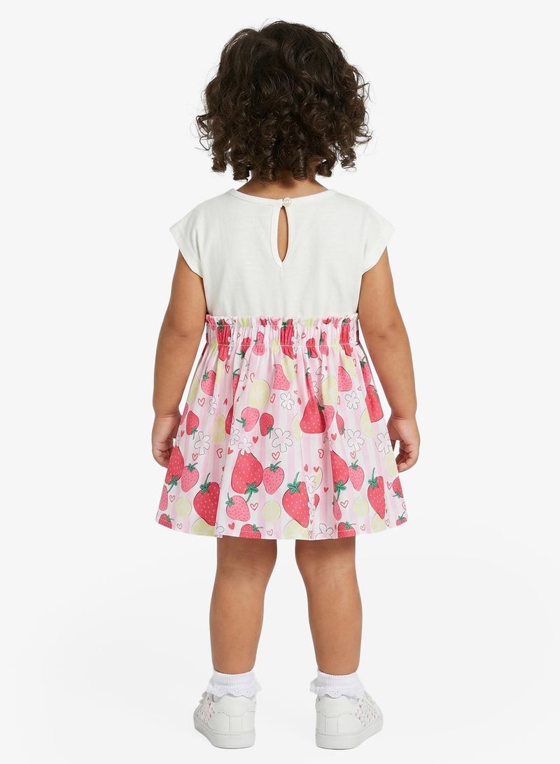 GUESS Infant Printed Short Sleeve Mini Dress With Panties - Image 2