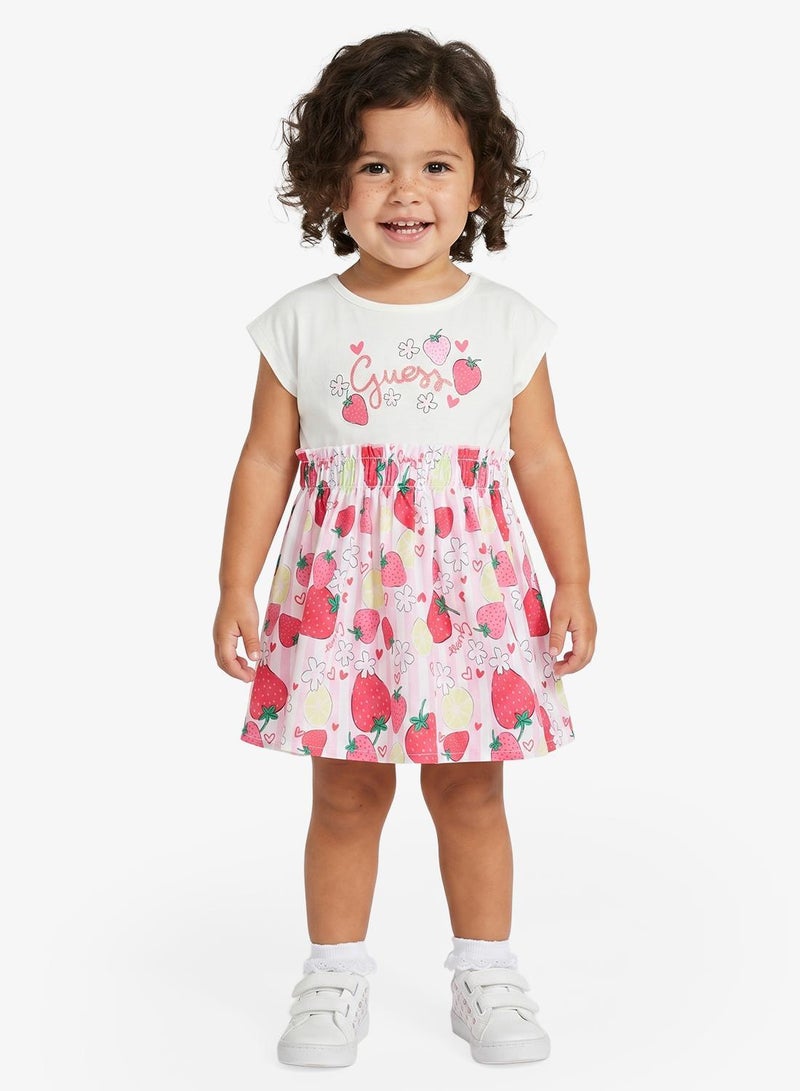 GUESS Infant Printed Short Sleeve Mini Dress With Panties - Image 3