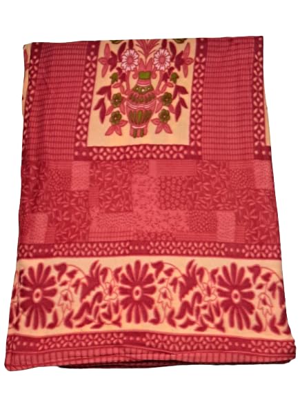 MAMRAJ Single Bed ||Fleece|| Quilt Cover/Duvet Cover/Rajai Cover/Blanket Cover for Winters (60×90 Inches) (GC-Cherry Red) - Image 3