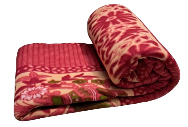 MAMRAJ Single Bed ||Fleece|| Quilt Cover/Duvet Cover/Rajai Cover/Blanket Cover for Winters (60×90 Inches) (GC-Cherry Red) - Image 2