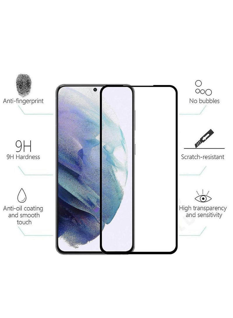 SHOPI حماية شاشة سامسونج جالاكسي S21 5G، HD واضحة 3D [منحني 3D] [تغطية كاملة] مضادة للخدوش ومضادة لبصمات الأصابع بصلابة 9H زجاج مقسى (غراء كامل) - Image 4