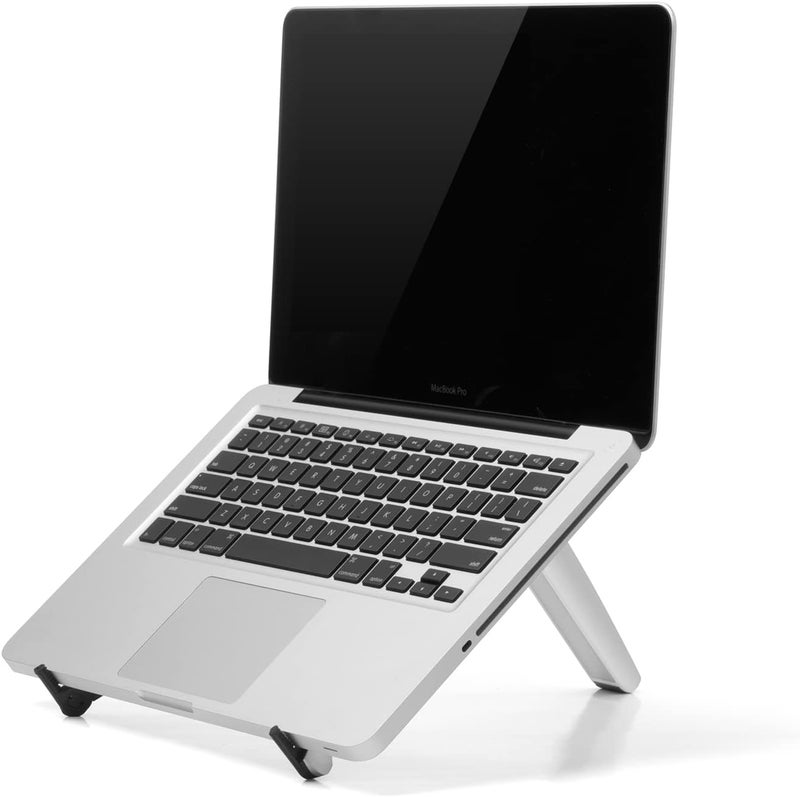 upergo UP-1 Aluminum Alloy Height Adjustable Laptop, Tablet Foldable Stand For upto 15.6" Laptop - White - Image 1