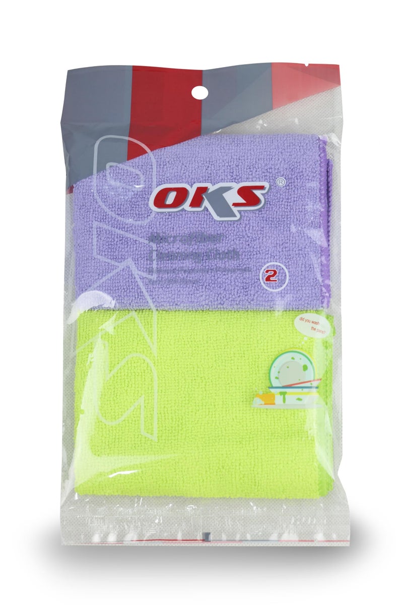 Oks Home Dwell Kitchen Cloth Pack of 2 | Soft & Highly Absorbent Cleaning Towels for Dishes, Counters & Spills | Durable & Reusable - Image 3