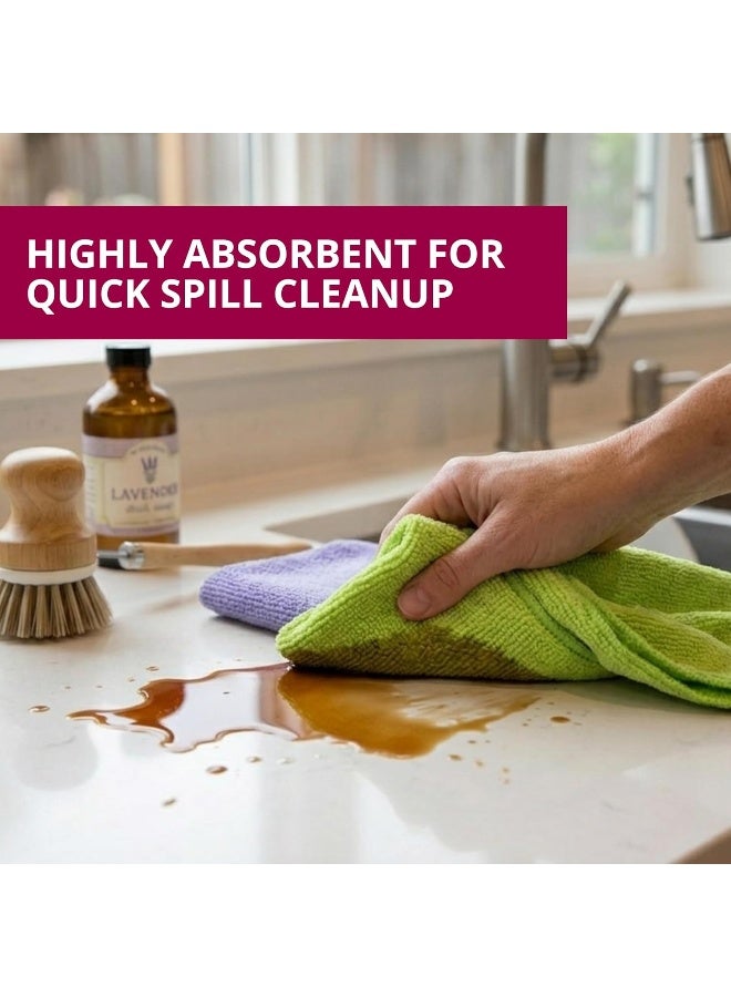 Oks Home Dwell Kitchen Cloth Pack of 2 | Soft & Highly Absorbent Cleaning Towels for Dishes, Counters & Spills | Durable & Reusable - Image 3