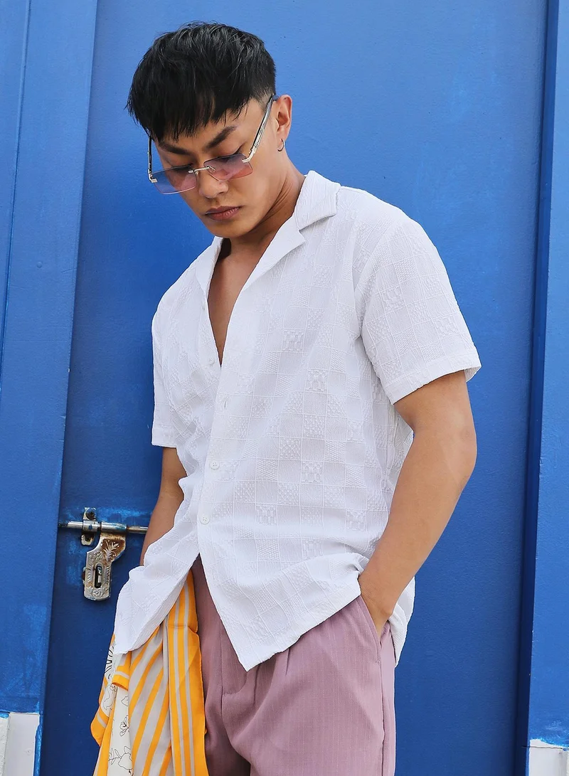 كامبوس سوترا قميص مربعات مجعدة