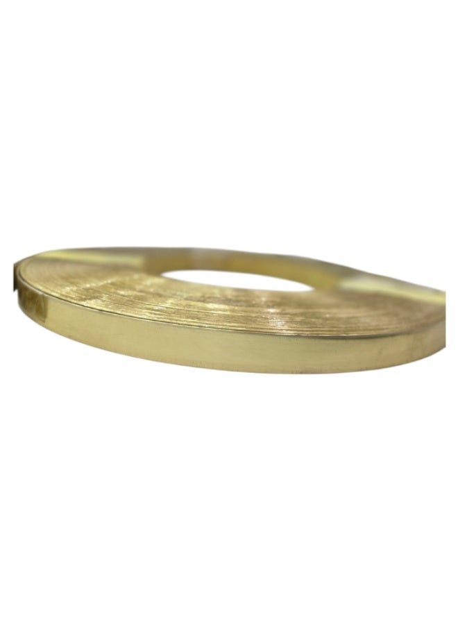 HME 8874 Metallic Gold Brush PVC Edge Banding – 23mm x 1mm, 100m Roll | Morbida Soft-Touch Laminate Furniture Edge Finishing - Image 1