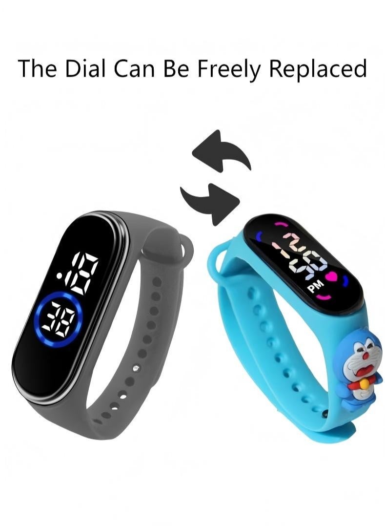 Changer 8 PCS Kids' Water Resistant Silicone Digital Watch - Image 4