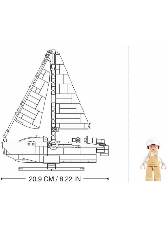 Sluban 260PCS MODELBRICKS- 1/35 THE RODEO SPEED BOAT - Image 1