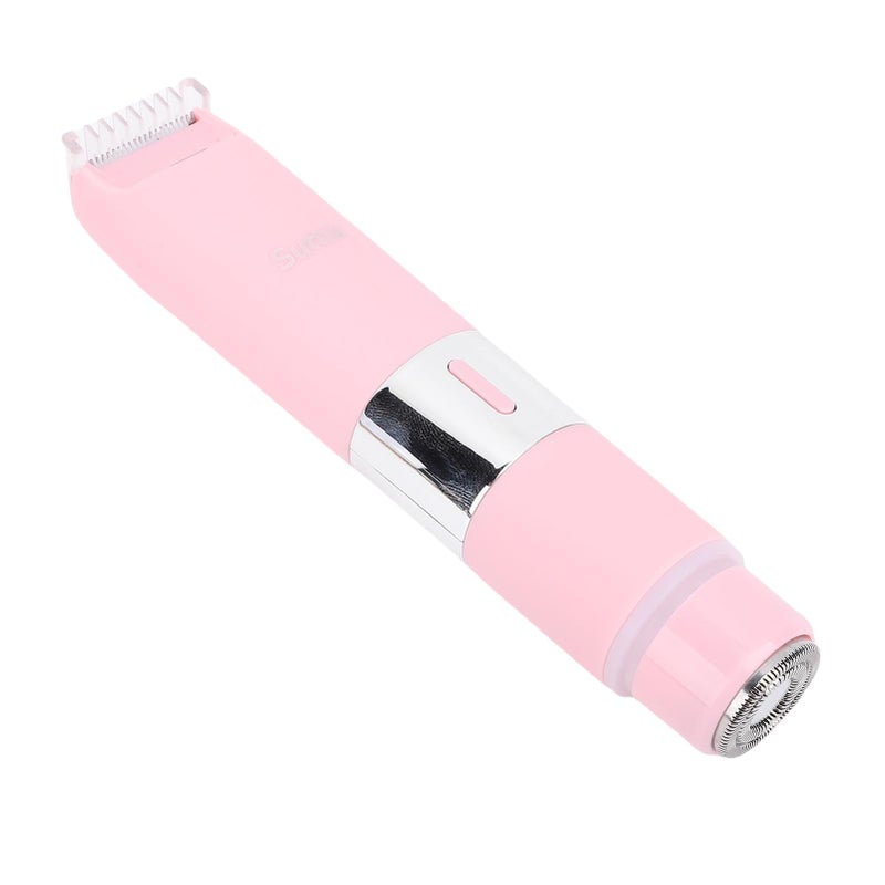 Pink Electric Body Hair Trimmer For Women Rechargeable Bikini Legs Underarms Grooming Kit IPX7 Waterproof - Image 3