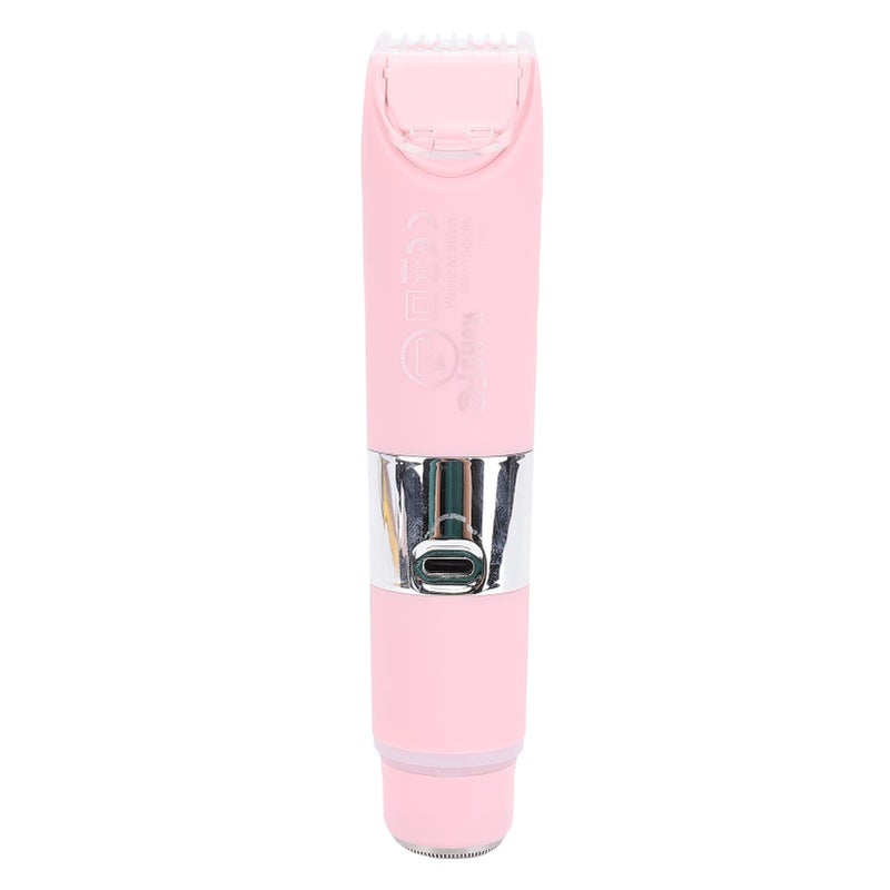 Pink Electric Body Hair Trimmer For Women Rechargeable Bikini Legs Underarms Grooming Kit IPX7 Waterproof - Image 2