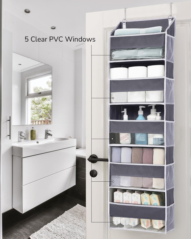 ULG 2 Pack 5-tier Over the Door Organizer Dark Gray - Image 3