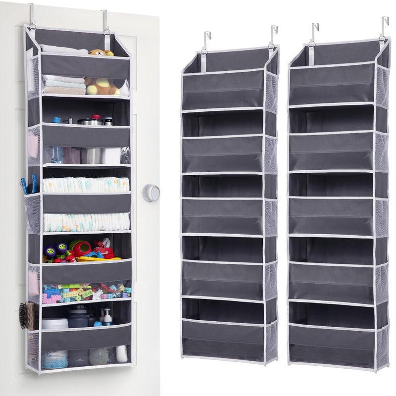 ULG 2 Pack 5-tier Over the Door Organizer Dark Gray - Image 1