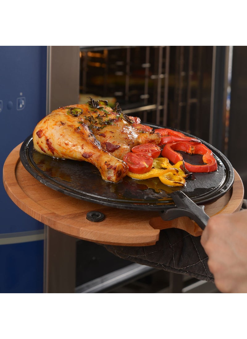 Lava Cast Wood and Cast Iron Hot Plate Serving Board 34 cm  - Image 5