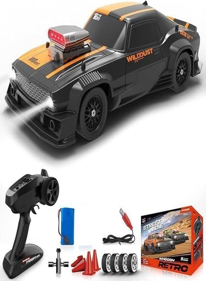 RABJET 1:16 RC Drift Car 4WD 2.4GHz Remote Control Cars with Gyro 50km/H High Speed Drifting Car with LED Lights, Drift Tires ESP Full Proportion RC Race Cars Toy for Adults Boys Girls Kids - Image 1
