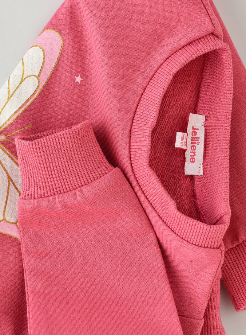 Jelliene Girls' Butterfly Print Sweatshirt