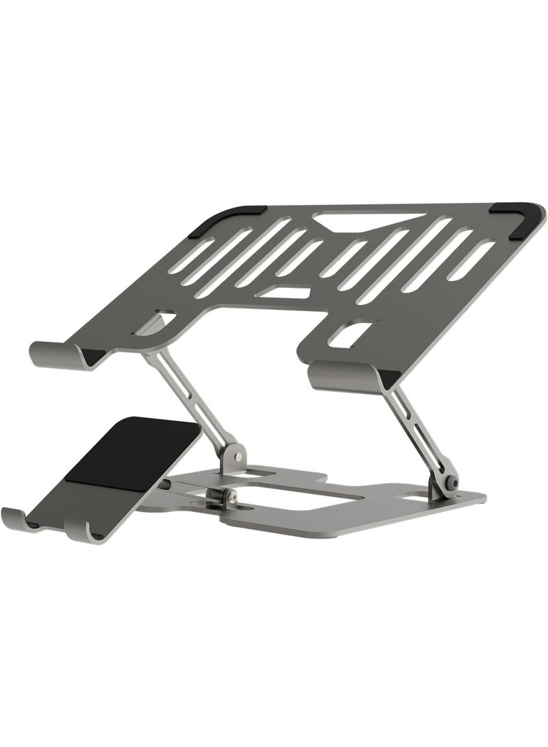 حامل متعدد الأجهزة قابل للطي – ارتفاع وزاوية قابلين للتعديل، مقاوم للانزلاق، حامل عملي للابتوبات من 10–17 بوصة والأجهزة اللوحية - Image 2