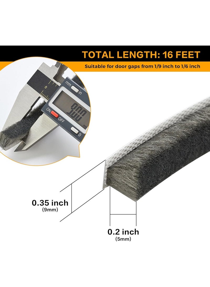 5M Self Adhesive Seal Strip Weatherstrip for Windows and Doors House Soundproofing,Windproof,Dustproof,Stronger Stickiness Gray - Image 3