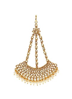GOHONA Traditional Indian Head Jhoomar Passa Jewelry Side Tikka for Women