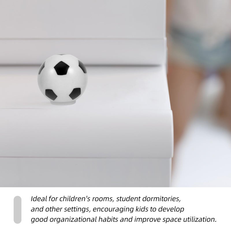 8 Piece Soccer Pattern Cabinet Knobs Drawer Pulls For Kids Room Closet Wardrobe - Image 4