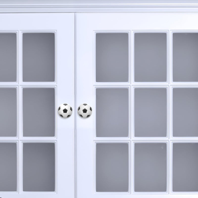 8 Piece Soccer Pattern Cabinet Knobs Drawer Pulls For Kids Room Closet Wardrobe - Image 5