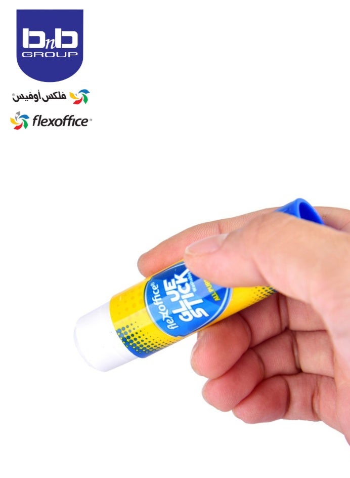 FLEXOFFICE Glue Stick- 8g - Quick Dry/Non Toxic/Washable/Clean - Stationery set - Image 2