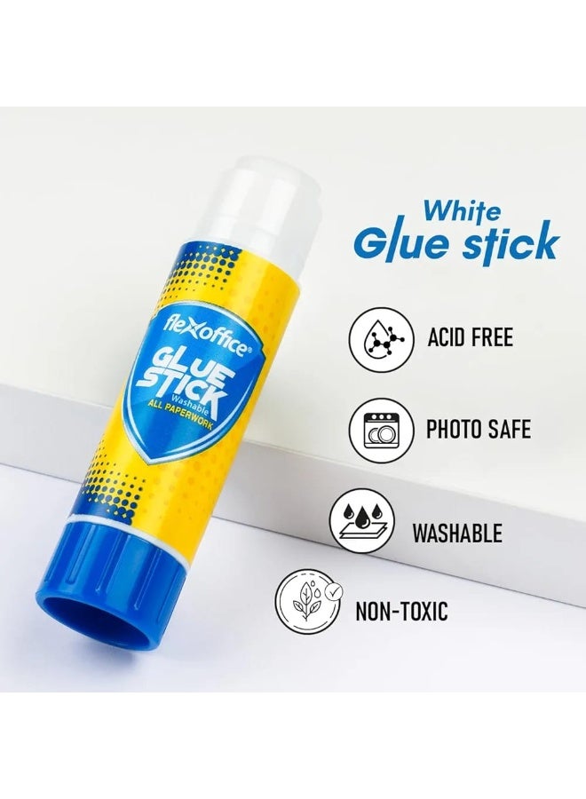 FLEXOFFICE Glue Stick- 8g - Quick Dry/Non Toxic/Washable/Clean - Stationery set - Image 3