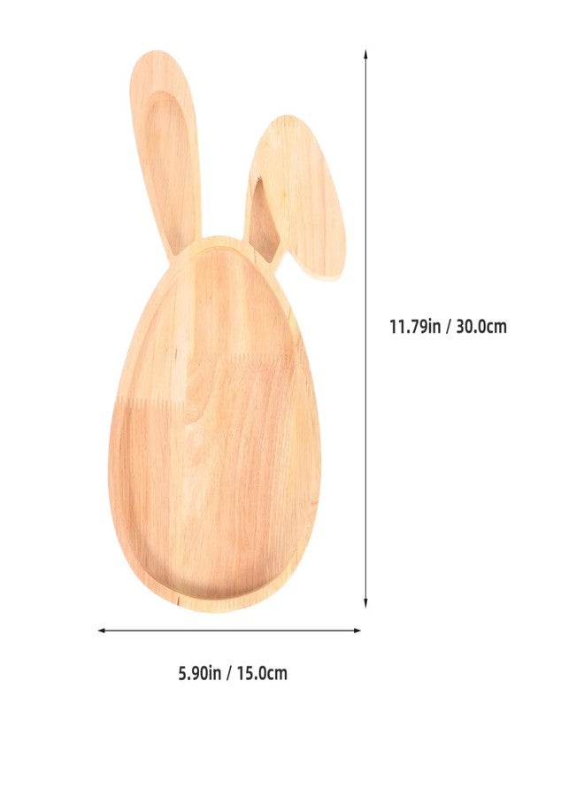 DEARMAMY Easter Wooden Serving Tray Easter Charcuterie Board Bunny Egg Plates Dishes Cheese Display Food Dish for Butcher Block Vegetables Fruit Salad - Image 2
