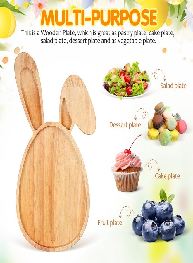 DEARMAMY Easter Wooden Serving Tray Easter Charcuterie Board Bunny Egg Plates Dishes Cheese Display Food Dish for Butcher Block Vegetables Fruit Salad - Image 3