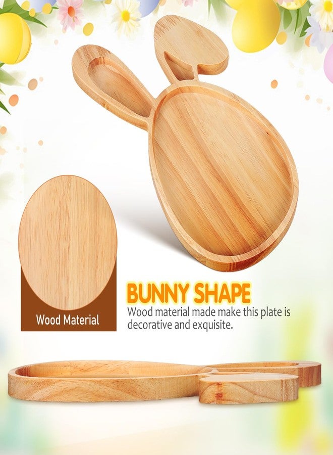 DEARMAMY Easter Wooden Serving Tray Easter Charcuterie Board Bunny Egg Plates Dishes Cheese Display Food Dish for Butcher Block Vegetables Fruit Salad - Image 4