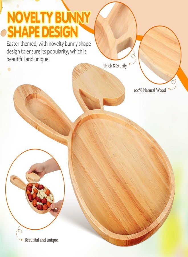 DEARMAMY Easter Wooden Serving Tray Easter Charcuterie Board Bunny Egg Plates Dishes Cheese Display Food Dish for Butcher Block Vegetables Fruit Salad - Image 5
