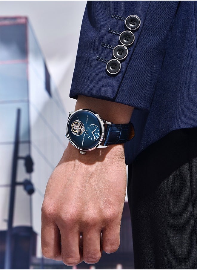 PAGANI DESIGN - Men's Watch with Balance Wheel Automatic Mechanical Stainless Steel Wrist Watch for Men, Business Style, Leather Watch Band - Image 1