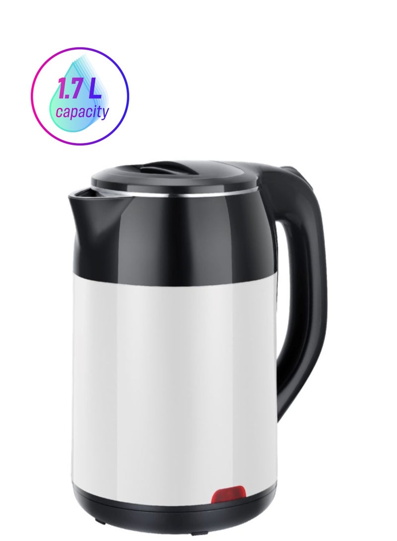 LEEMO غلاية كهربائية مزدوجة الجدار من الفولاذ المقاوم للصدأ من LEEMO LK-SS002DW سعة 1.7 لتر وقوة 1800 وات - Image 1