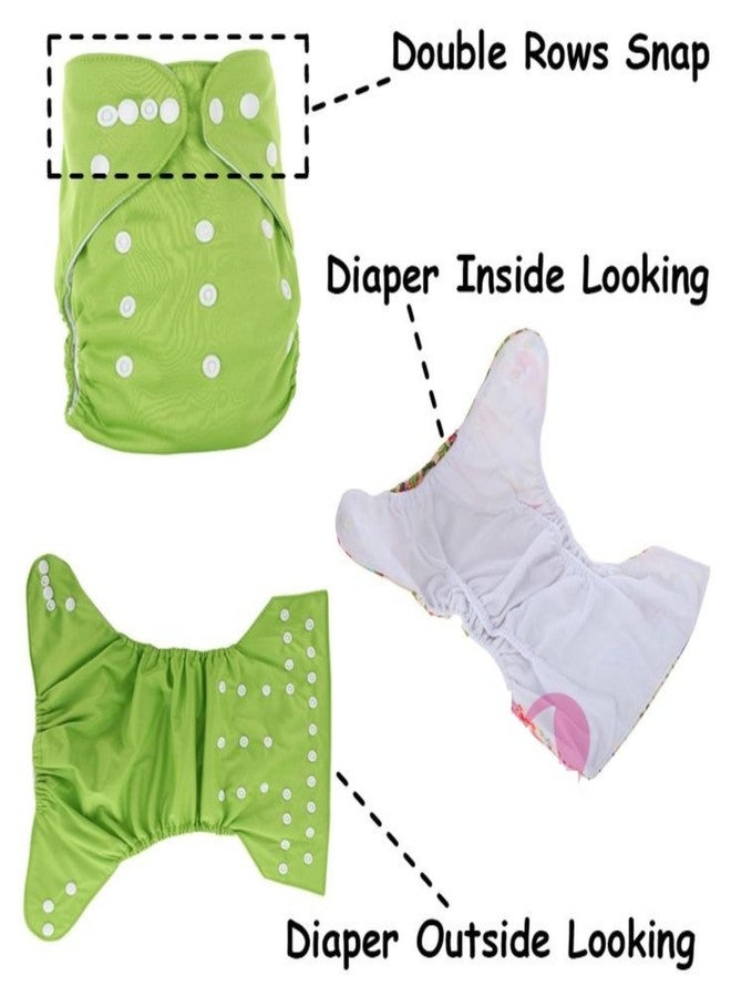 Mistic Reusable Cloth Diaper for Baby with Double Row Snaps | Adjustable & Washable Diaper with Inner Pocket | Soft & Waterproof (0-3 Years) (4) - Image 2
