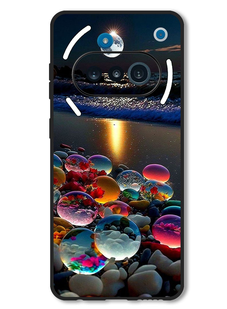 Theodor Case Compatible with Nothing Phone 3a Protection Shockproof Bumper Cover Stone Beach - Image 1