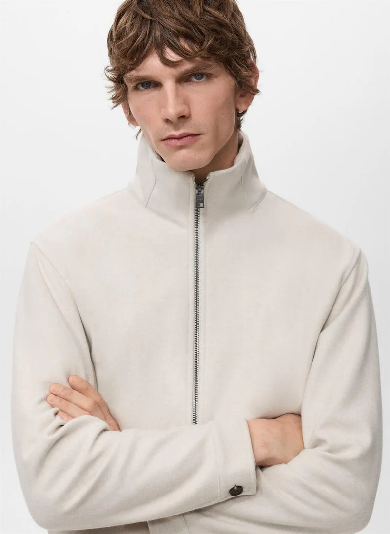 Mango Man Regular-fit jacket with zip