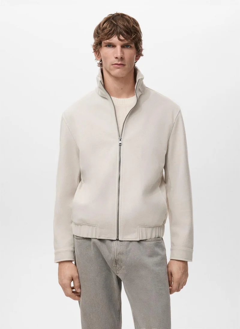 Regular-fit jacket with zip