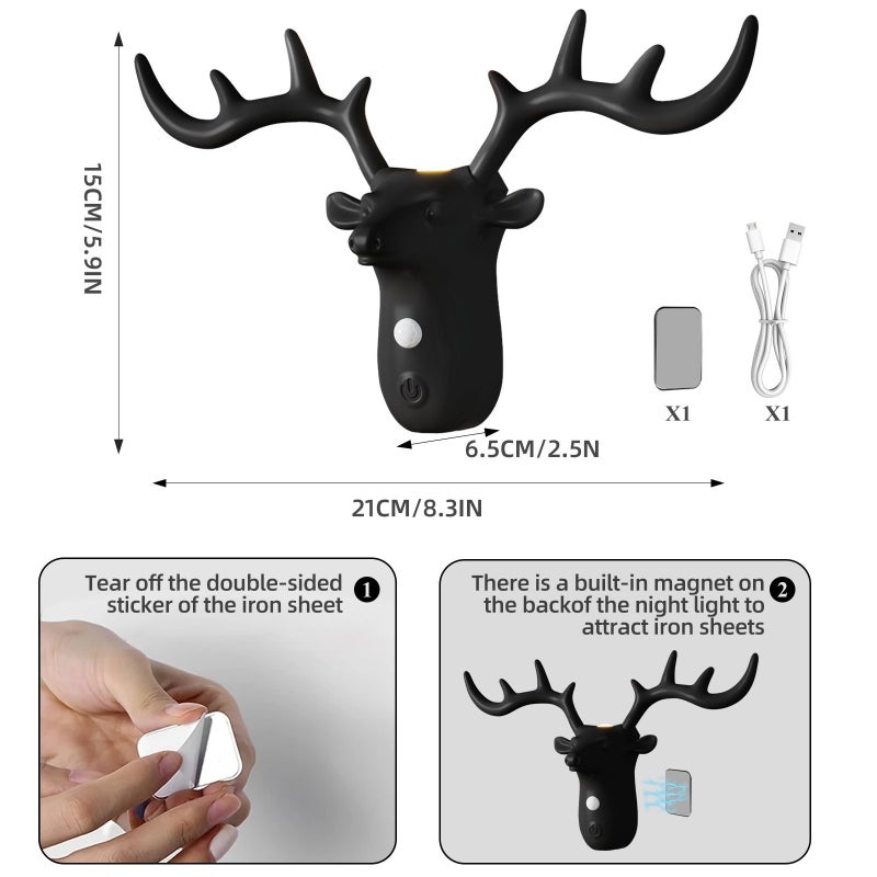 Custom New LED Motion Sensor Decorative Bedside Wall Lamp - Rechargeable Magnetic Mount, Wire-Free for Bedroom