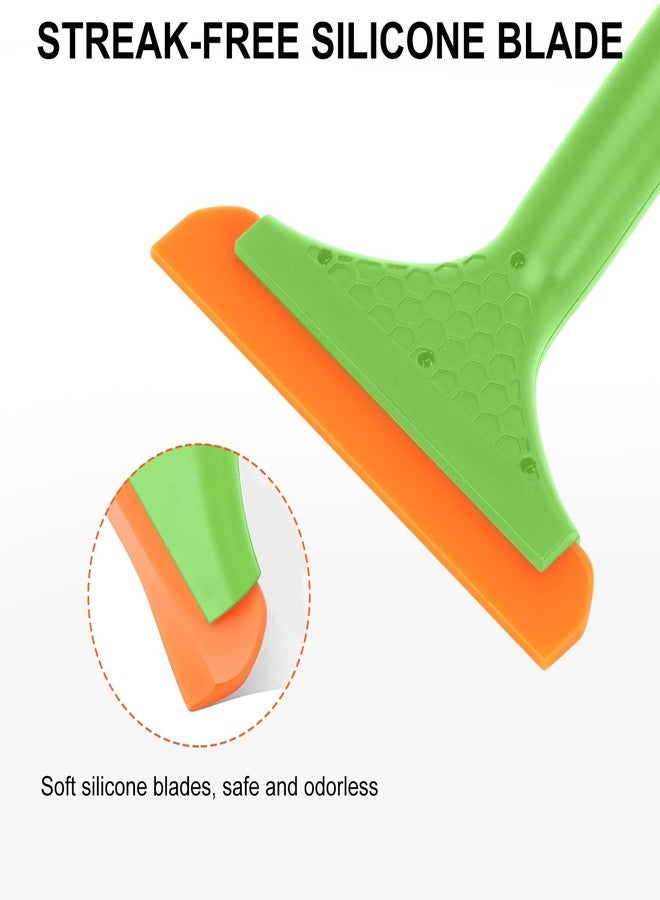 سيتسيل ممسحة زجاج صغيرة من سيت سيل لتنظيف أبواب الدش الزجاجية، ممسحة سيليكون صغيرة لتنظيف زجاج السيارة الأمامي، لون أخضر - Image 3